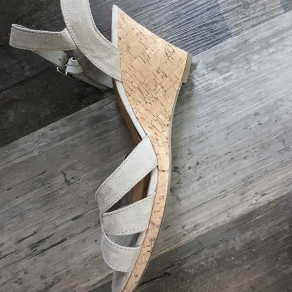 Cork wedge sandals, women's size 8 - Picture 3 of 5